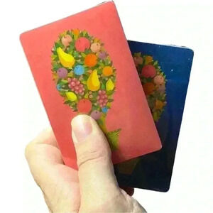 Vintage Double Deck Set of 2 AARCO Playing Cards with Fruit Tree Design